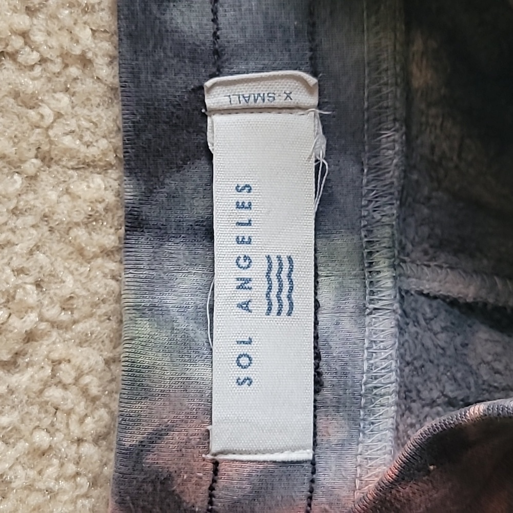Sol Angeles Tie Dye Jogger Sweatpants Extra Small Green Lounge Boho Cali - Picture 2 of 6